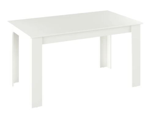 KONDELA Jedálenský stôl biela 140x80 cm GENERAL NEW
